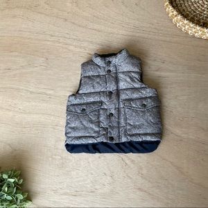 Gap. Grey Primaloft puffer vest. 18-24 months